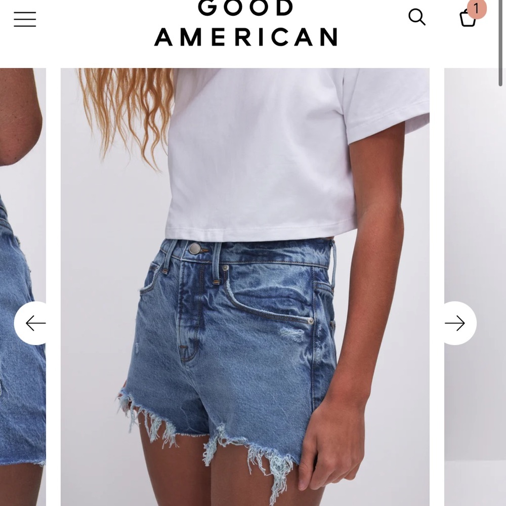Good American 90’s Denim Shorts